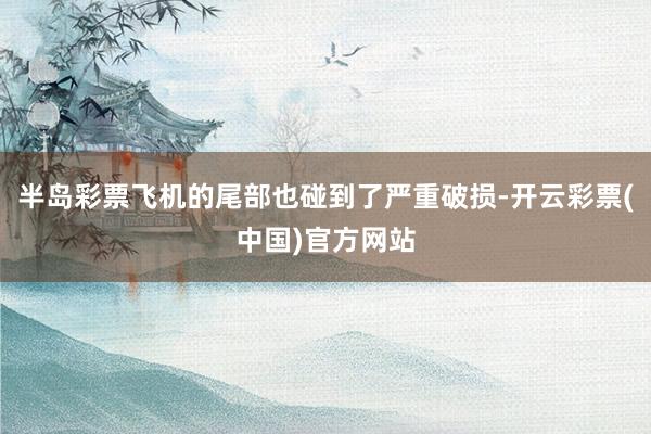 半岛彩票飞机的尾部也碰到了严重破损-开云彩票(中国)官方网站